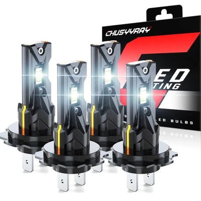 For Mercedes-Benz R350 2006-2009 4x 6000K LED Headlight Kit High &Low Beam Bulbs - Image 1 of 4