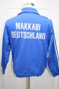 Adidas Vintage Retro Rare Makkabi Deutschland Soccer Track Jacket West Germany M - Picture 1 of 9