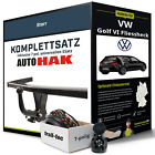 Produktbild - Für VW Golf VI Fliessheck Typ 5K1 Anhängerkupplung starr +eSatz 7pol uni 08- NEU