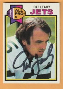 Pat Leahy New York Jets AUTO Firmado 1979 Topps St. Louis Billikens - Imagen 1 de 2