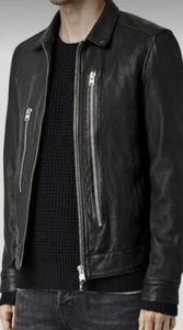 Giacca da motociclista Palmer AllSaints ALL SAINTS in pelle nera XL [BOXA5] - Foto 1 di 6