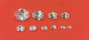 Cubic Zirconia Loose Stone OVAL shape crystal gem clear x1 x5 x10 PREMIUM - Picture 1 of 2