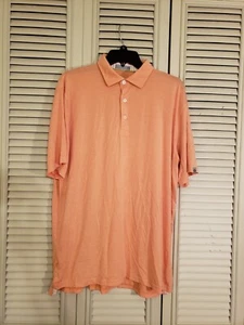 Tasc Lightweight Polo Shirt Mens Large Peach Golf Stretch Wicking Active - Picture 1 of 6