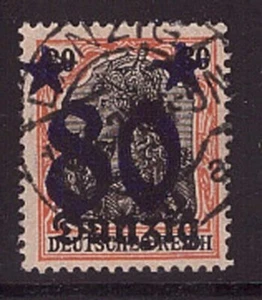 Danzig 20 I gestempelt Plattenfehler Germania geprüft (22099) - Picture 1 of 1