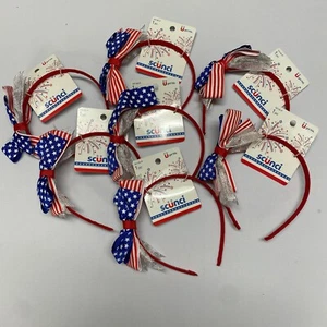7 Scunci Memorial Day 4th Of July Labor Day Headband Patriotic Red White Blue - Picture 1 of 4