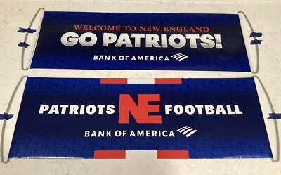 9/15/202 New England Patriots 2 Sided Rollable Banner Flag Gillette Stadium  SGA - Image 1 of 2