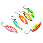 6 X 3.5g 34mm Micro Spoon metal spinners slow pitch shallow Trout Perch chub