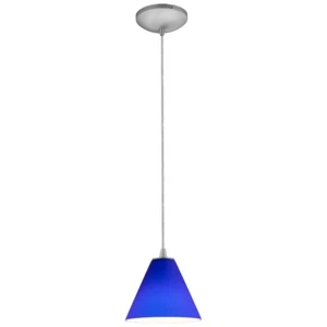 Access Lighting Martini Glass Pendant, Cord, Steel/Cobalt - 28004-1C-BS-COB - Picture 1 of 1