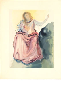 DALI PRINT+ORIG. TEXT - Paradise 4 "Beatrice Resolves Dante's Doubts" - Picture 1 of 2