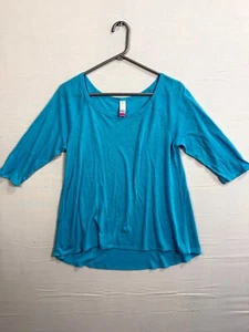 No Boundaries Top Womens L (11-13) Blue Long Sleeve Casual Scoop Neck Pullover - Picture 1 of 6