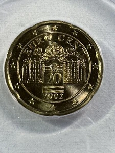 2002 Austria 20 Cents Graded MS 65 by ANACS - Picture 1 of 8