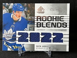 2022-23 SP Game Used Rookie Blends Nick Abruzzese Jersey /150 Rookie RC - Picture 1 of 2