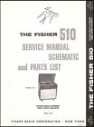 510 Radio Receiver Service Manual Fits Fisher 510 