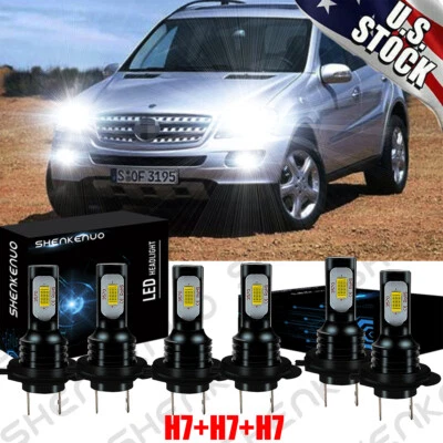Para Mercedes-Benz ML350 2006 2007 -Combo 6000K Faro LED + Kit Bombillas Antiniebla Foto 1 de 4