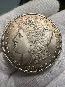 1880 Morgan Silver Dollar Choice BU+ Toned - Picture 1 of 8