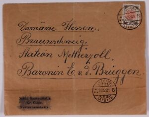 Mayfairstamps Latvia 1921 Jelgawa to Braunschweig Cover aac_67503