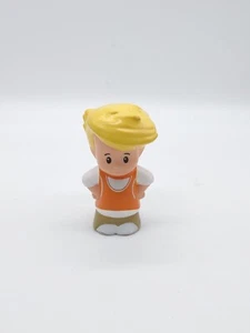 Fisher Price Little People Blonde Boy Eddie in Orange Shirt 2012_S NINE - Picture 1 of 7