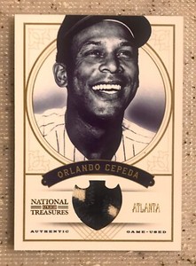 ORLANDO CEPEDA 2012 PANINI NATIONAL TREASURES GAME WORN PATCH 06/25
