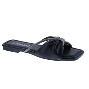 Sandalias para mujer color liso verano ocio moño pantuflas zapatos individuales romanos F - Imagen 1 de 72