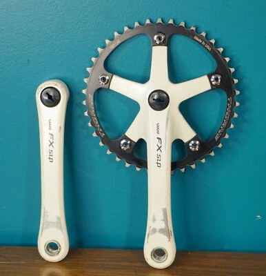 Sakae FX SLP Crankset 170 Vintage Single Speed BMX Square Taper Crank 42T Thorne - Image 1 of 4