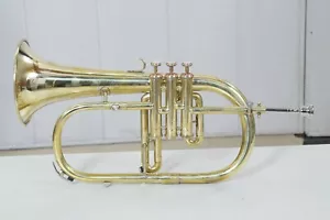 Pro Flügelhorn Bb SCHLÜSSEL GRATIS HARTSCHALENKOFFER & MUNDSTÜCK - Messing - Bild 1 von 5