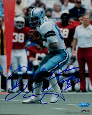 Butch Johnson Dallas Cowboys Signed 8x10 Glossy Photo TRISTAR Authenticated - Image 1 of 2