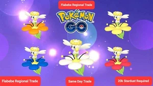 Pokemon Go - Regional - ¡FLABE! Las 5 formas - Cualquier color - ¡El mismo día!  - Imagen 1 de 2