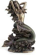 Large Beautiful Mermaid Sitting on Rock Statue Sculpture Figurine  *BRAND NEW