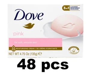 48 X DOVE 135g BEAUTY CREAM SOAP BAR PINK MOSITURISING MILK BRAND NEW - Picture 1 of 5