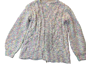 girl's multicolor acrylic cardigan by Cat & Jack size large 10/12 sweater - Picture 1 of 3