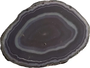 Black Slice Geode Cabochon 57x50 mm 156Cts Natural Agate Gemstone Loose SCL-1605 - Picture 1 of 1