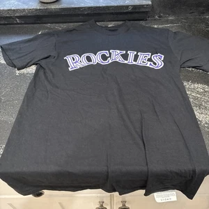 Herren MAJESTIC MLB COLORADO ROCKIES Kurzarm T-Shirt S SMALL SCHWARZ NEU - Bild 1 von 5