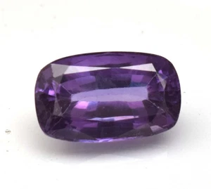 Lab Grown Purple Color Sapphire 12.25 Ct Cushion Certified Loose Gemstone - Picture 1 of 6