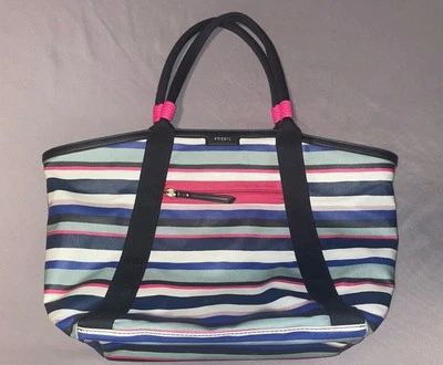 Bolso de Mano FOSSIL Eliza Multicolor Rayas Playa Bolso de Hombro Lona Recubierta Foto 1 de 4