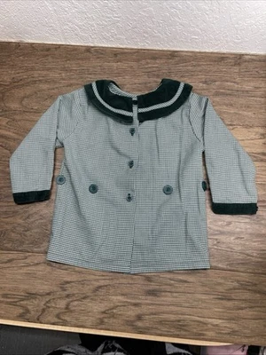 Kelly's Kids Green Houndstooth Dress Jacket Infant Girl's Size 2 KG JD - Image 1 of 4