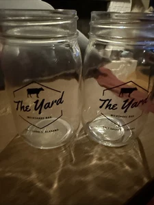 The Yard Milkshake Bar Gulf Shores, Alabama Lot Of 2 Mason Jars - Picture 1 of 5