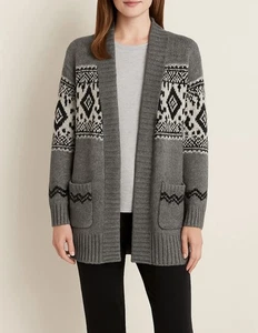 J. JILL Wollmischung vorne offen Cardigan Pullover Medium nordisch Boho Cottagecore kuschelig - Bild 1 von 19