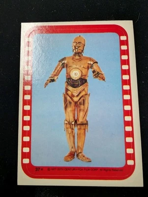 C3PO Sticker 1977 Topps Star Wars Sticker #37 Card - Image 1 of 4