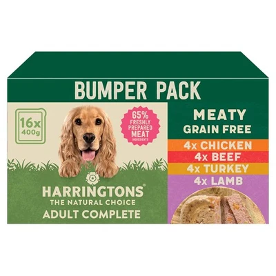 Harringtons Complete Wet Tray Grain Free Hypoallergenic Adult Dog Food Meaty - Image 1 of 4