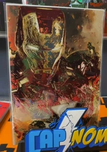 FAME: Stan Lee Iron Man Mark 6 Embossed Foil Rudy Ao LTD #87/200 W/COA Sold Out - Picture 1 of 1
