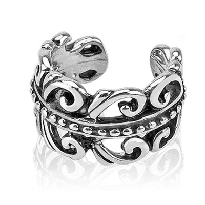 Ohrklemme Ornament silber aus Messing Unisex Ear-Cuff Ohrstecker Ohrring Helix - Bild 1 von 4