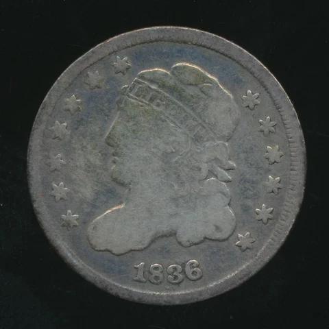 1836 CAPPED BUST HALF DIME 5C ~ CIRCULATED ~ SHIPS FREE! Cover