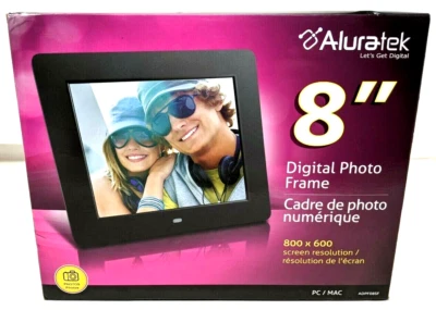 Aluratek 8 Inch LCD Digital Photo Frame with Auto Slideshow Using USB SD/SDHC. - Image 1 of 4