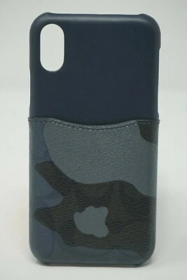 Coach Signature Canvas with Blue Camo Print iPhone X/XS Case F77932 - Image 1 of 4