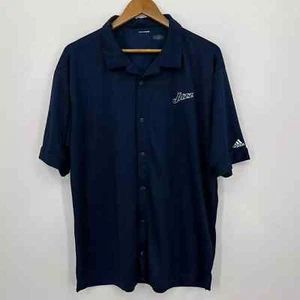 Adidas Short Sleeve Button Shirt Men's Size XL Blue Utah Jazz Basketball NBA - Picture 1 of 11