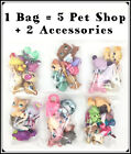 Littlest Pet Shop Lot 5 Random LPS + 2 Accessories / 1 Grab Bag Petshop (Set)