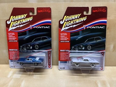 Johnny Lightning Muscle 1973 Pontiac Le Mans GT White Lightning Chase Blue Lot - Image 1 of 4