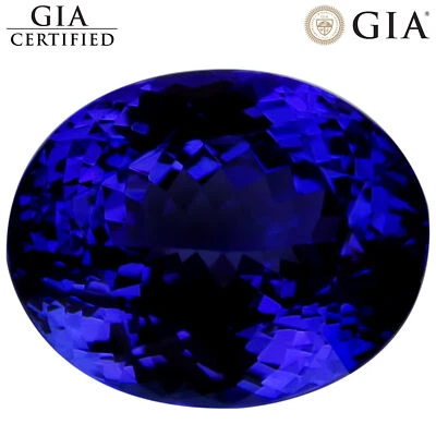 8,96 quilates certificado GIA AAA+ bloque D natural tanzanita azul violeta corte ovalado Foto 1 de 4