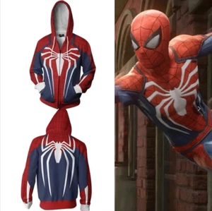 Spider-Man PS4 Hoodie Sweater Uniform Halloween Cosplay Costume - Picture 1 of 4