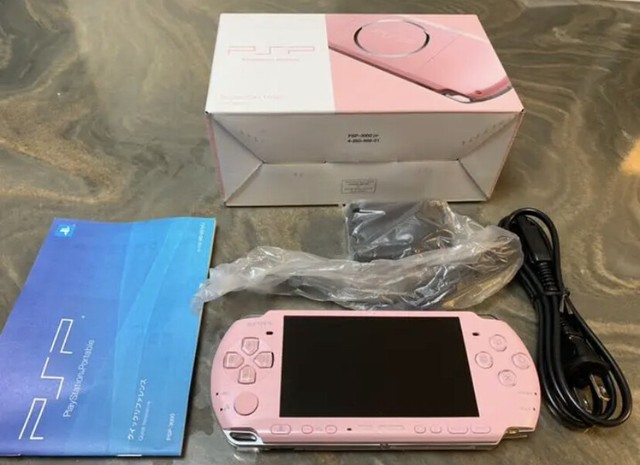 SONY Playstation Portable PSP-3000 Blossom Pink Console Box set tested –  Hakushin Retro Game shop